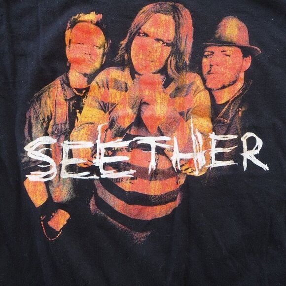 Seether 2008 Band Concert Tour T-Shirt Black Unisex S - Picture 3 of 6